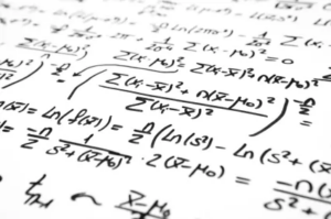 Page of complex handwritten math equations
